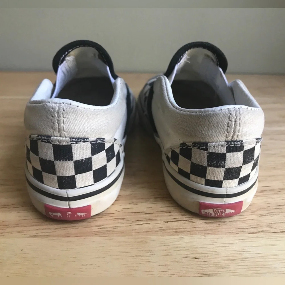 Vans kids Classic Checkered Shoes Black/White Size: US Toddler 8.0 EUR 24.5 CM